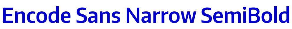 Encode Sans Narrow SemiBold font